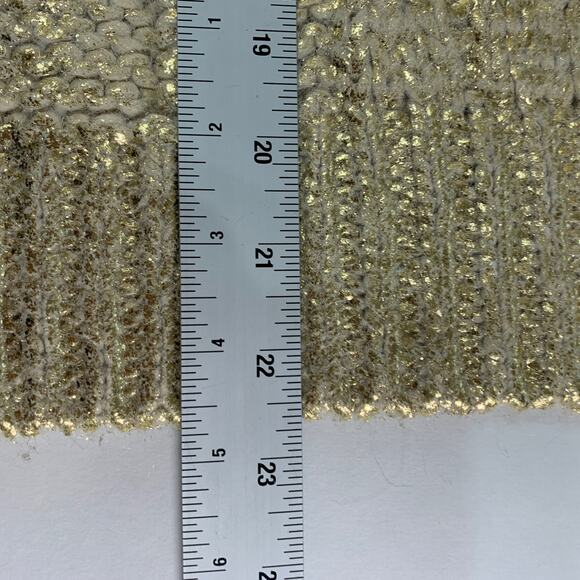 Beatrice.b S Womens Laminated Gold Waistcoat Sweater Jumper Metallic - Picture 8 of 11